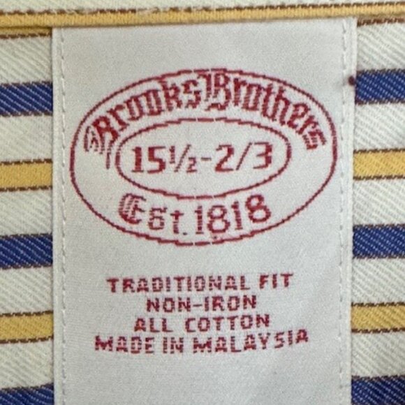 Bold stripe Brooks Brothers dress shirt 15.5/32-33 - Picture 4 of 5